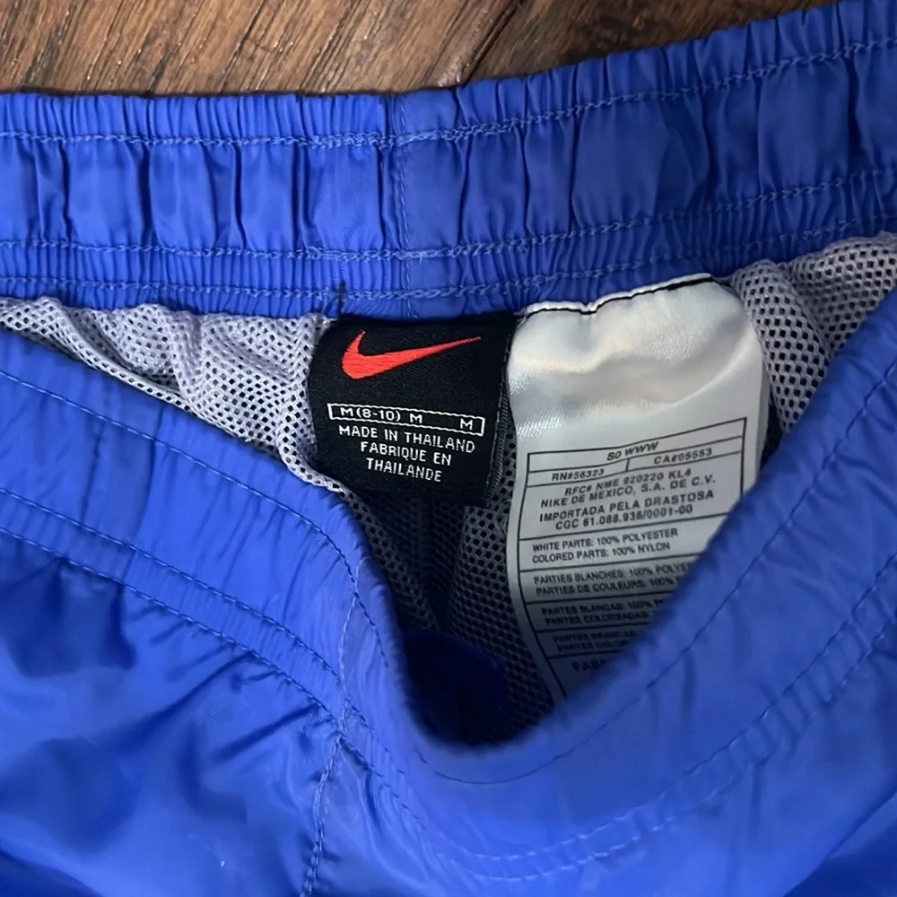 Nike Blue/white/silver joggers cargo style pants Med